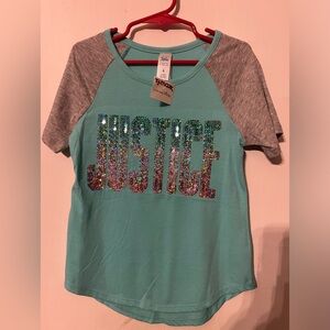 Justice girls shirt-size 6 NWT